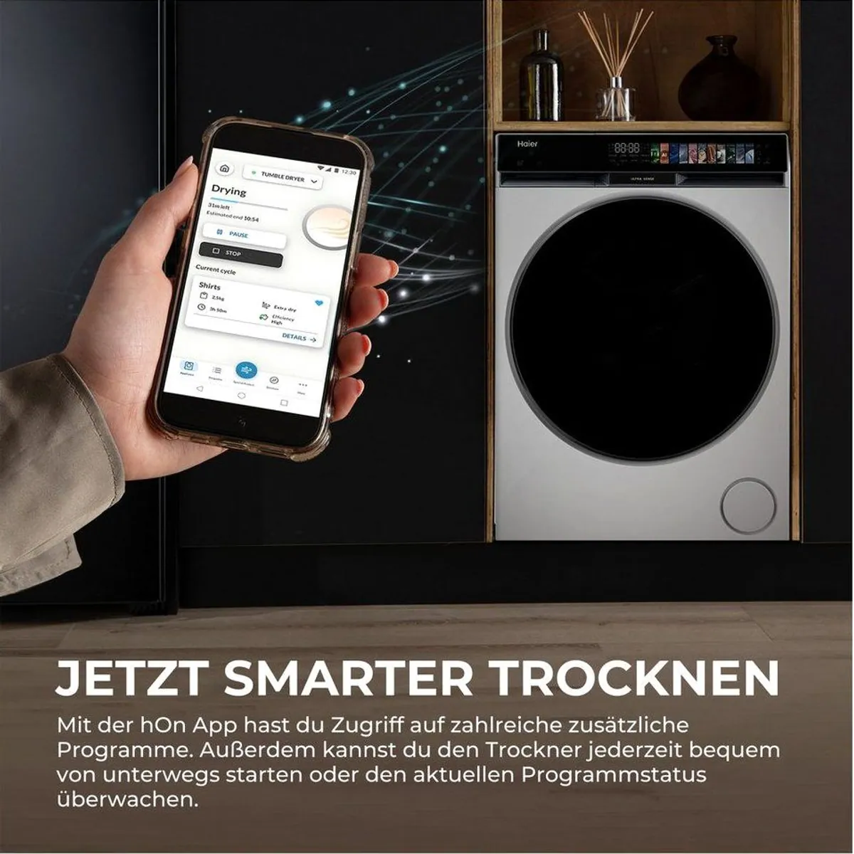 Haier HD90-A687U1 Wärmepumpentrockner, Energieeffizienzklasse A, 9 kg Fassungsvermögen 5