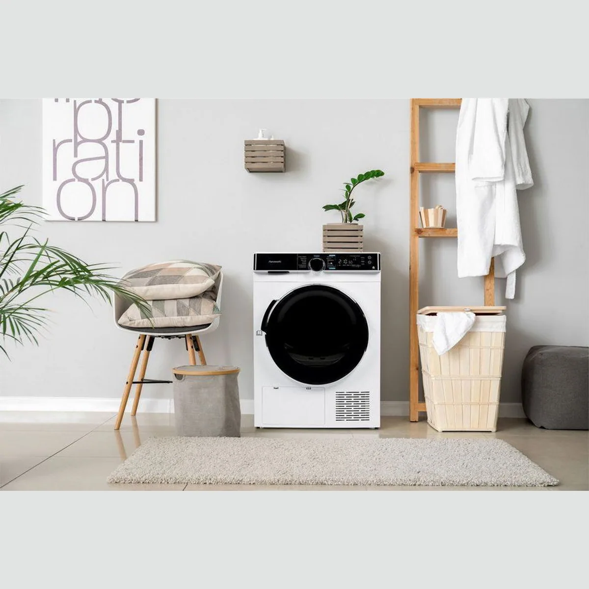 Hanseatic Wärmepumpentrockner HWTK8A3GT, Energieeffizienz C, 8 kg Fassungsvermögen, Knitterschutz 5
