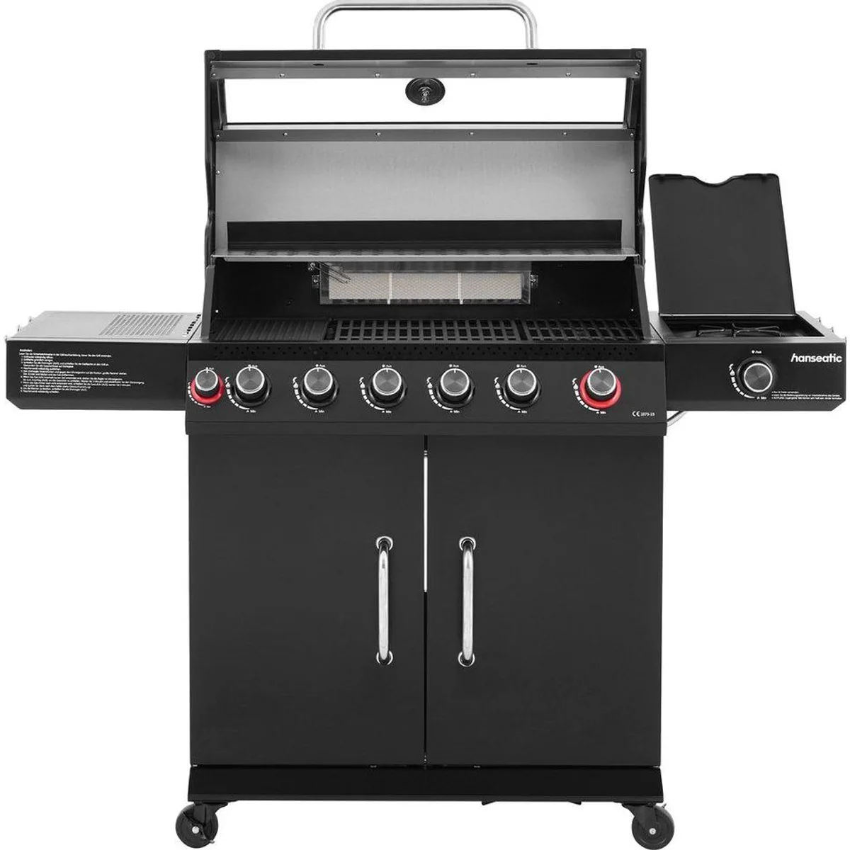 Hanseatic Gasgrill Memphis Black Plus, 6+2 Brenner, 3 Jahre Garantie 4