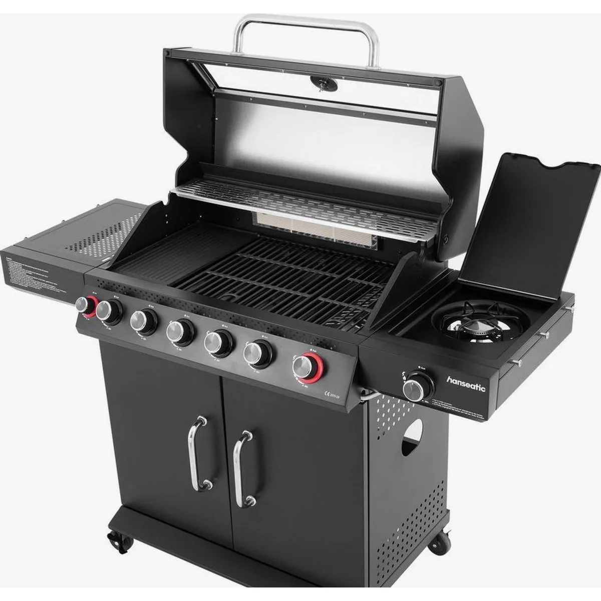 Hanseatic Gasgrill Memphis Black Plus, 6+2 Brenner, 3 Jahre Garantie 5