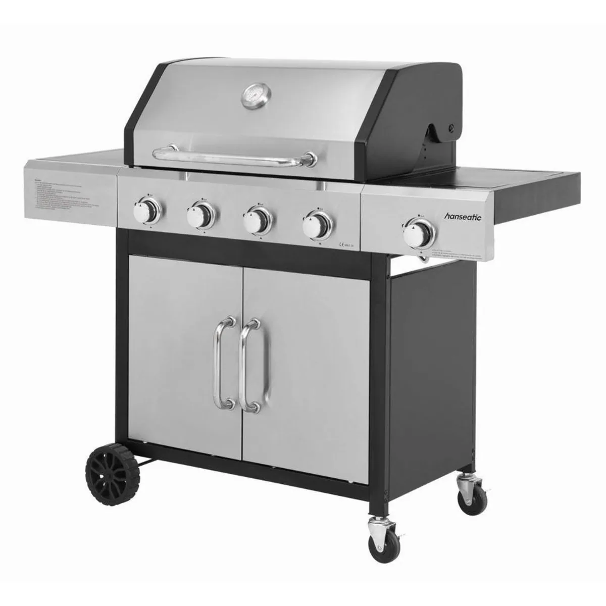 Hanseatic Gasgrill Rockford, 4 Brenner & Seitenbrenner, 14,5 kW Gesamtleistung 2
