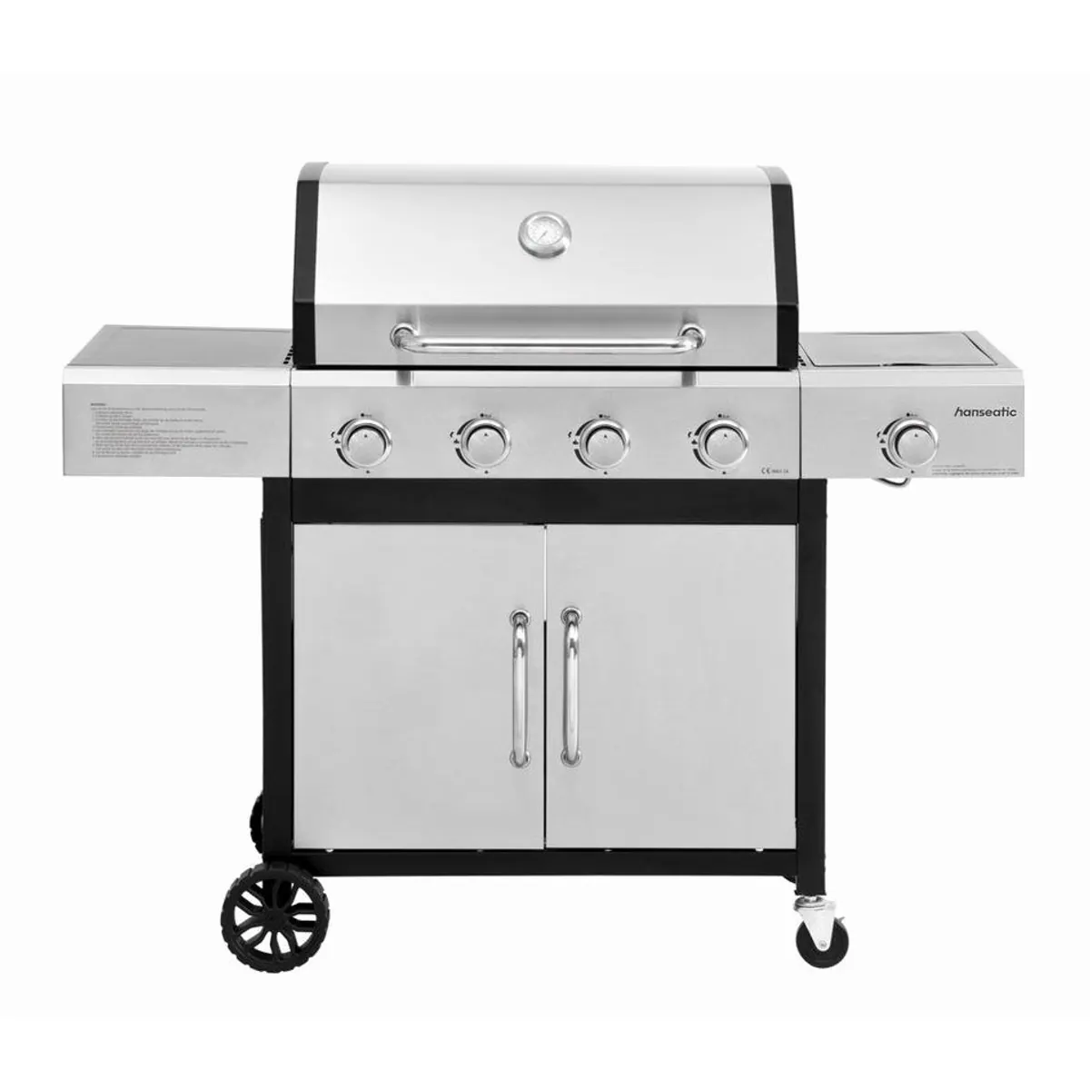 Hanseatic Gasgrill Rockford, 4 Brenner & Seitenbrenner, 14,5 kW Gesamtleistung 3