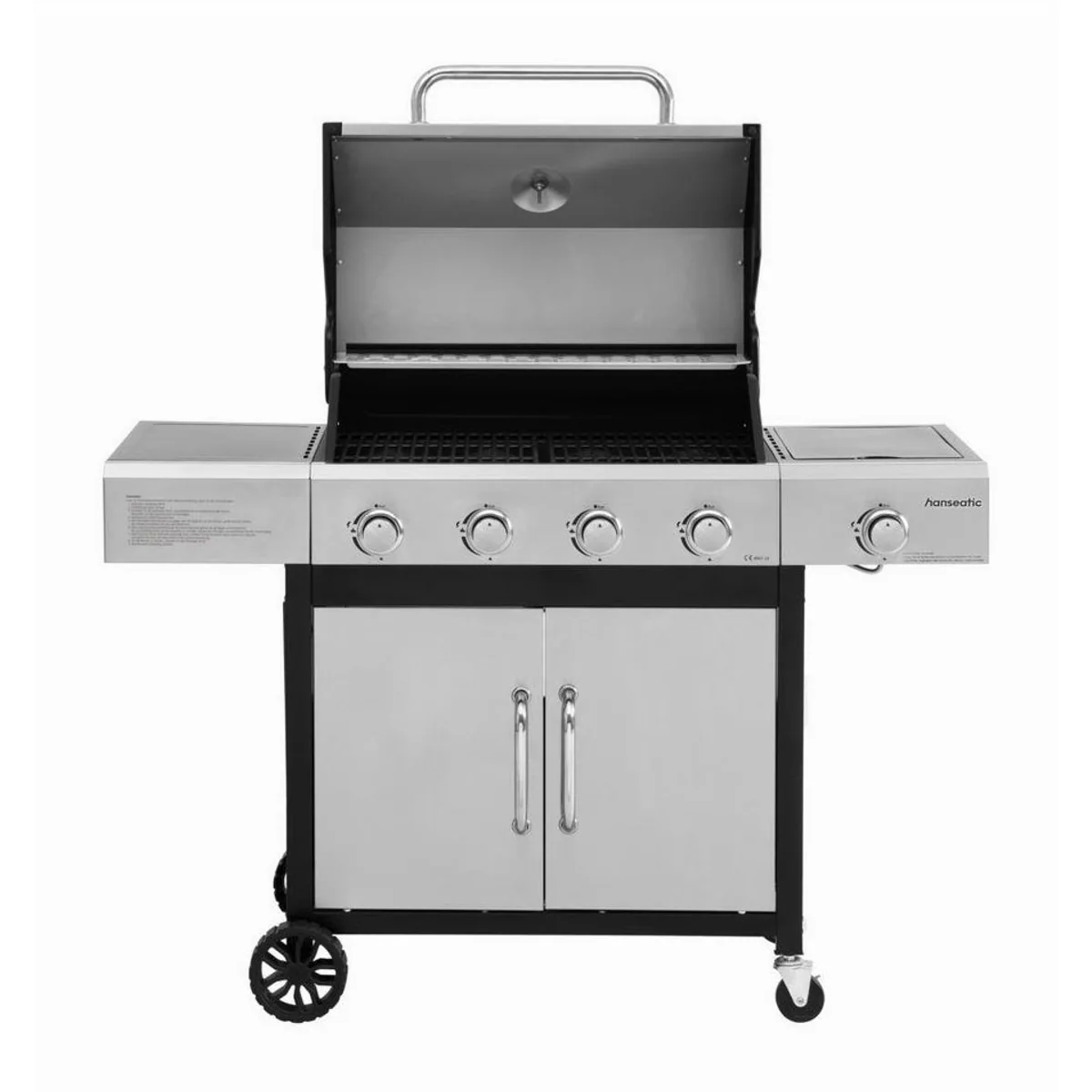 Hanseatic Gasgrill Rockford, 4 Brenner & Seitenbrenner, 14,5 kW Gesamtleistung 4