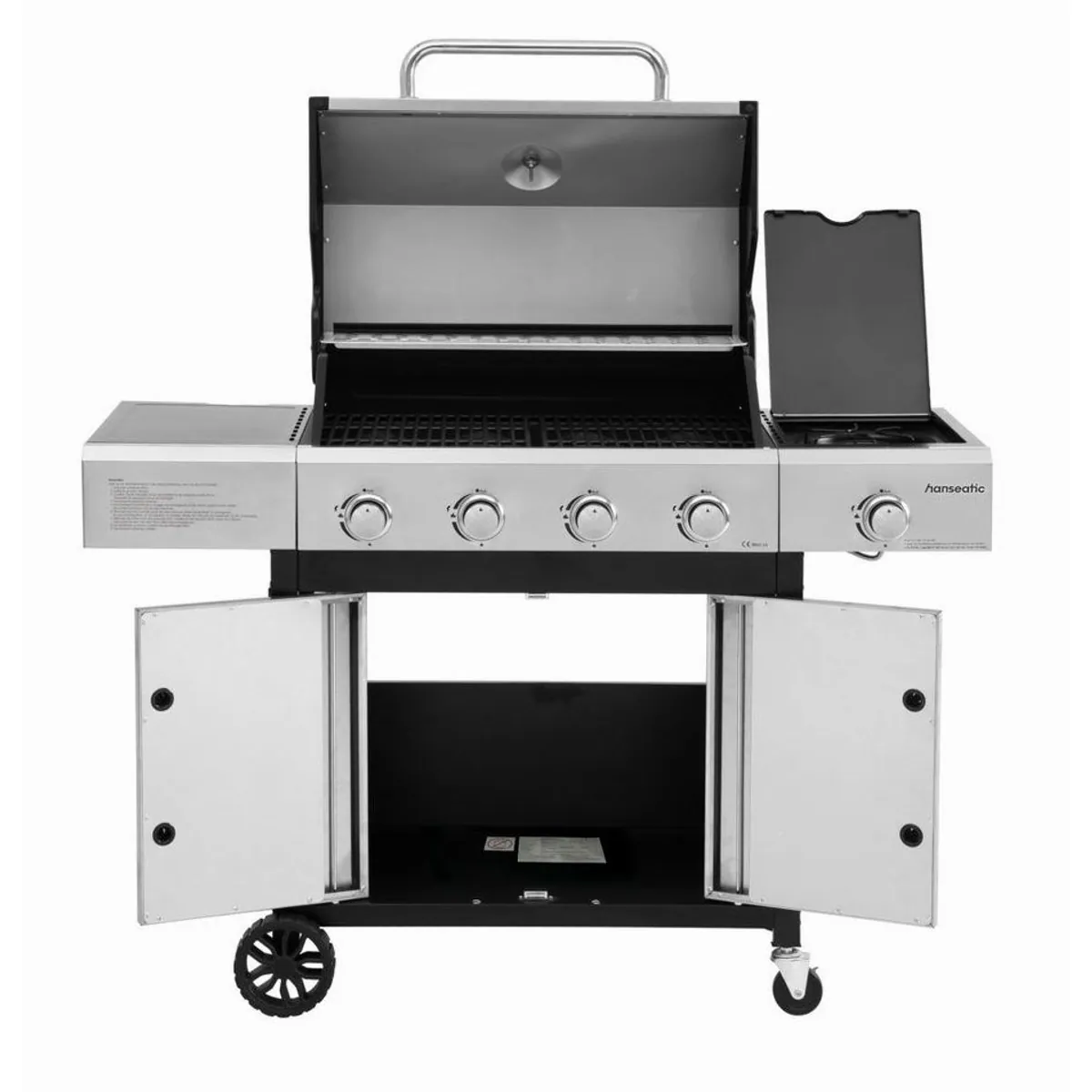 Hanseatic Gasgrill Rockford, 4 Brenner & Seitenbrenner, 14,5 kW Gesamtleistung 5