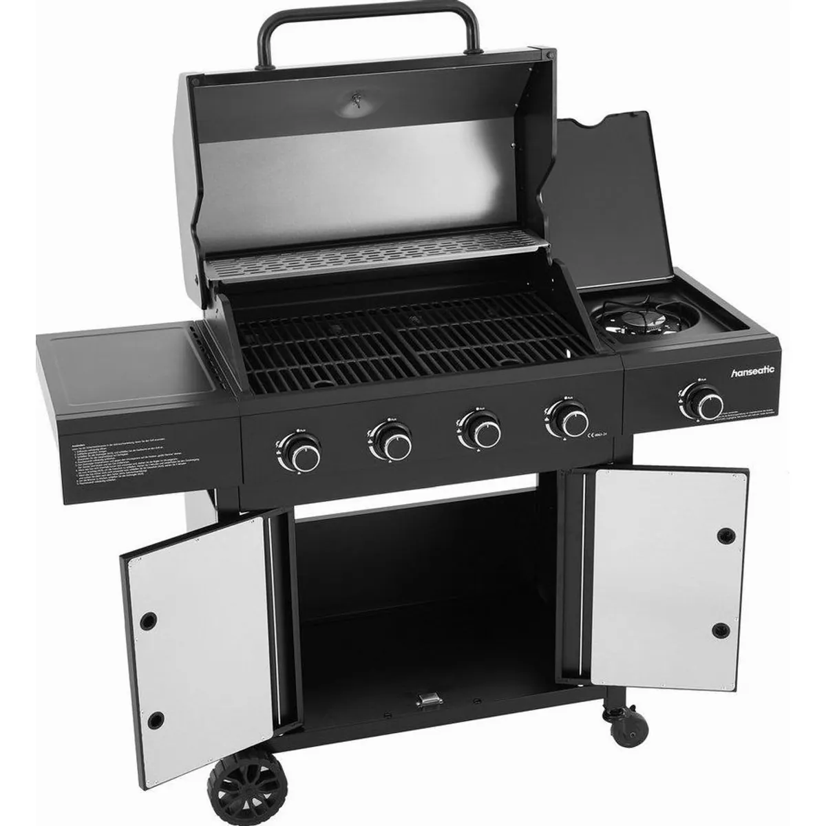 Hanseatic Rockford Black 4-Brenner Grill, leistungsstark & pflegeleicht 3