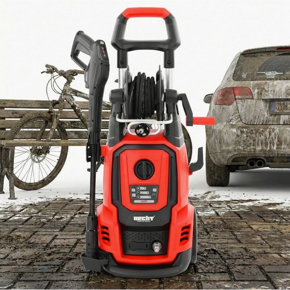 Hecht Hochdruckreiniger 336, 2400 W, 195 bar, 3 Druckstufen