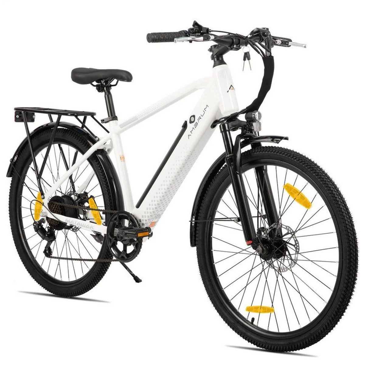 HILAND E-Bike 26" Elektro-Citybike, 250W Motor, 10,4Ah Akku, Gepäckträger