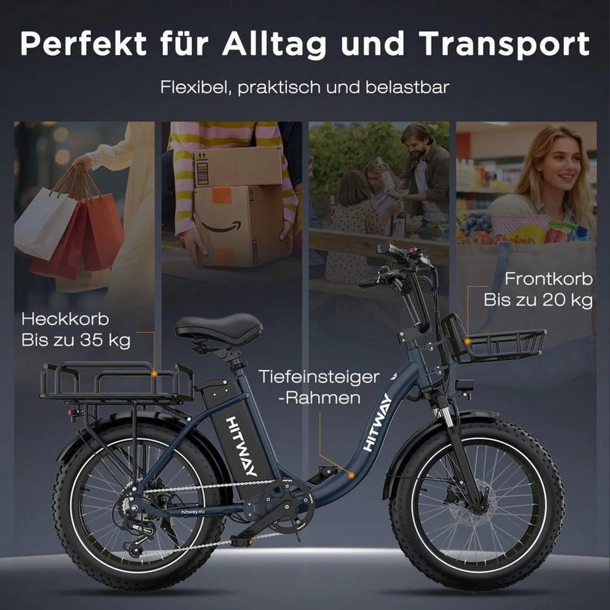 HITWAY BK6S PLUS E-Bike, 160 km Reichweite, Torque-Sensor, 250 W Motor 2