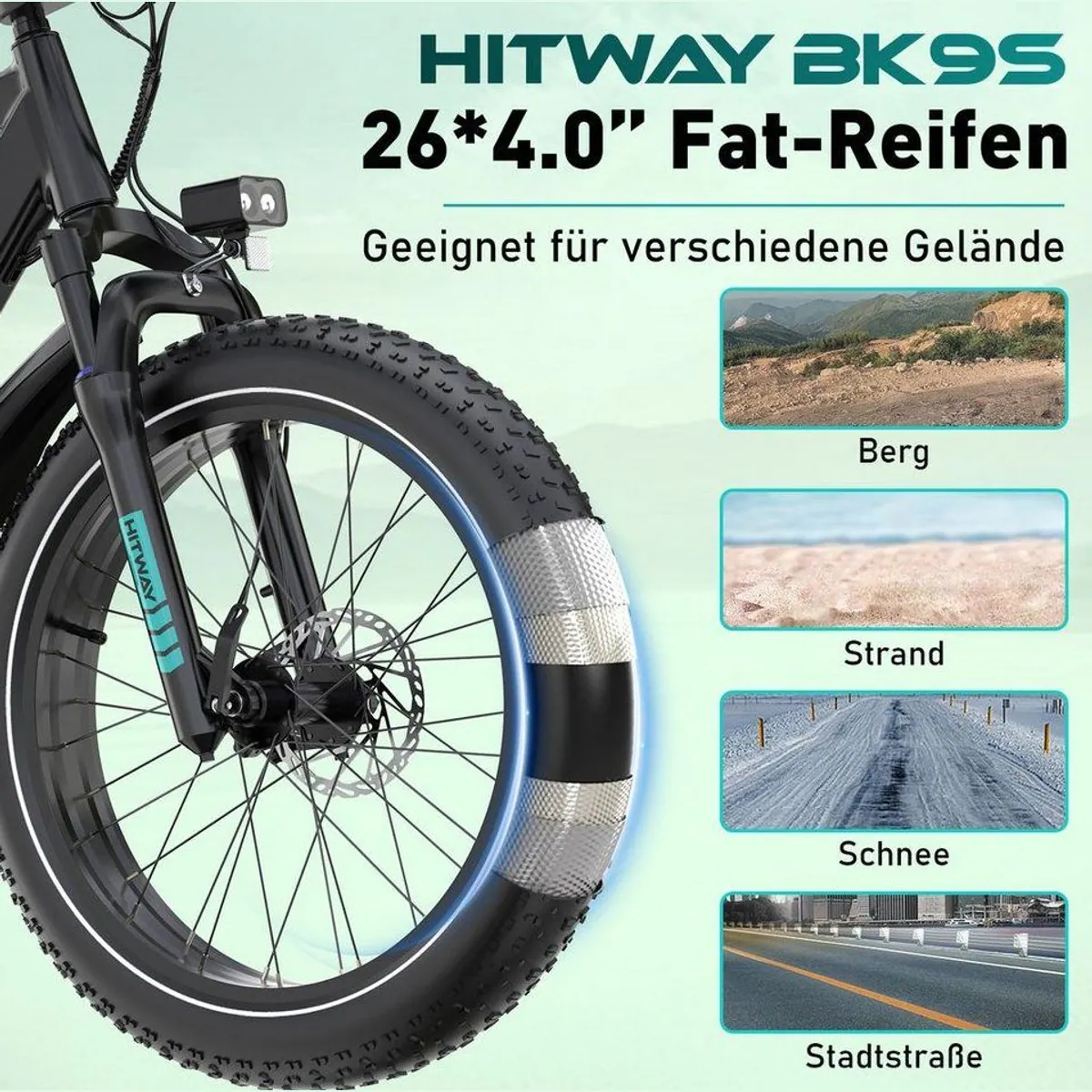 HITWAY E-Bike BK9S, leistungsstarker Motor, intelligente Tretunterstützung, 120 km Reichweite 2