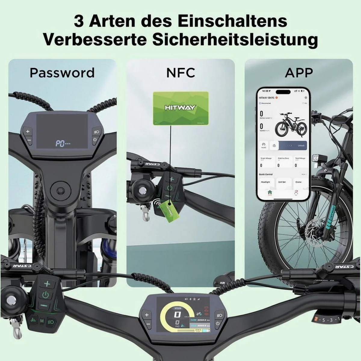 HITWAY E-Bike BK9S, leistungsstarker Motor, intelligente Tretunterstützung, 120 km Reichweite 3