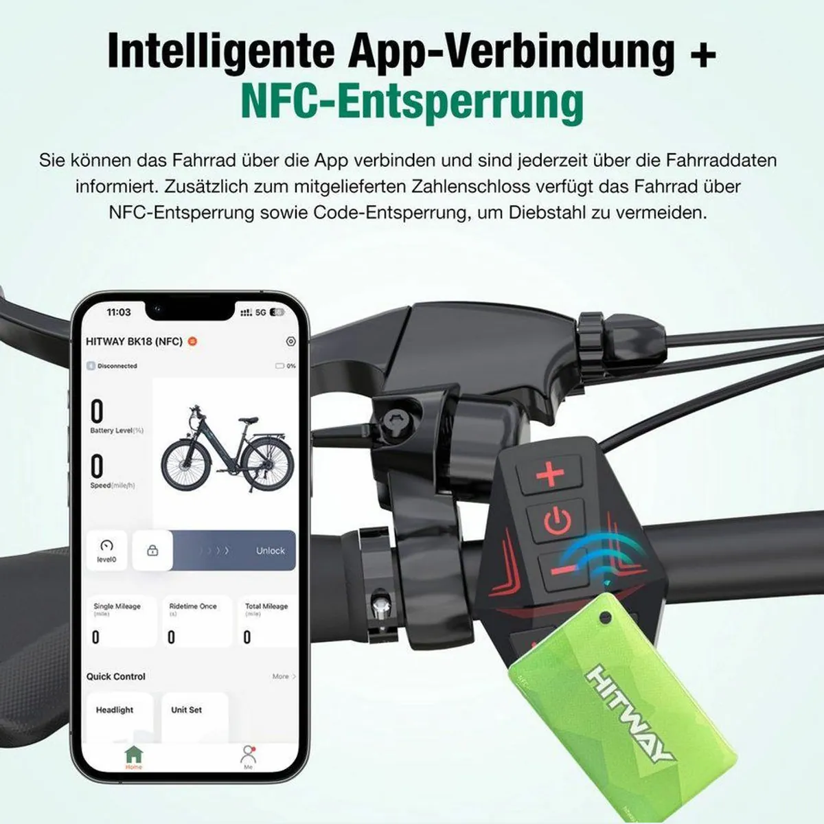 HITWAY BK18 E-Bike Cityrad, 36V 13Ah Akku, 7-Gang Shimano Schaltung 5