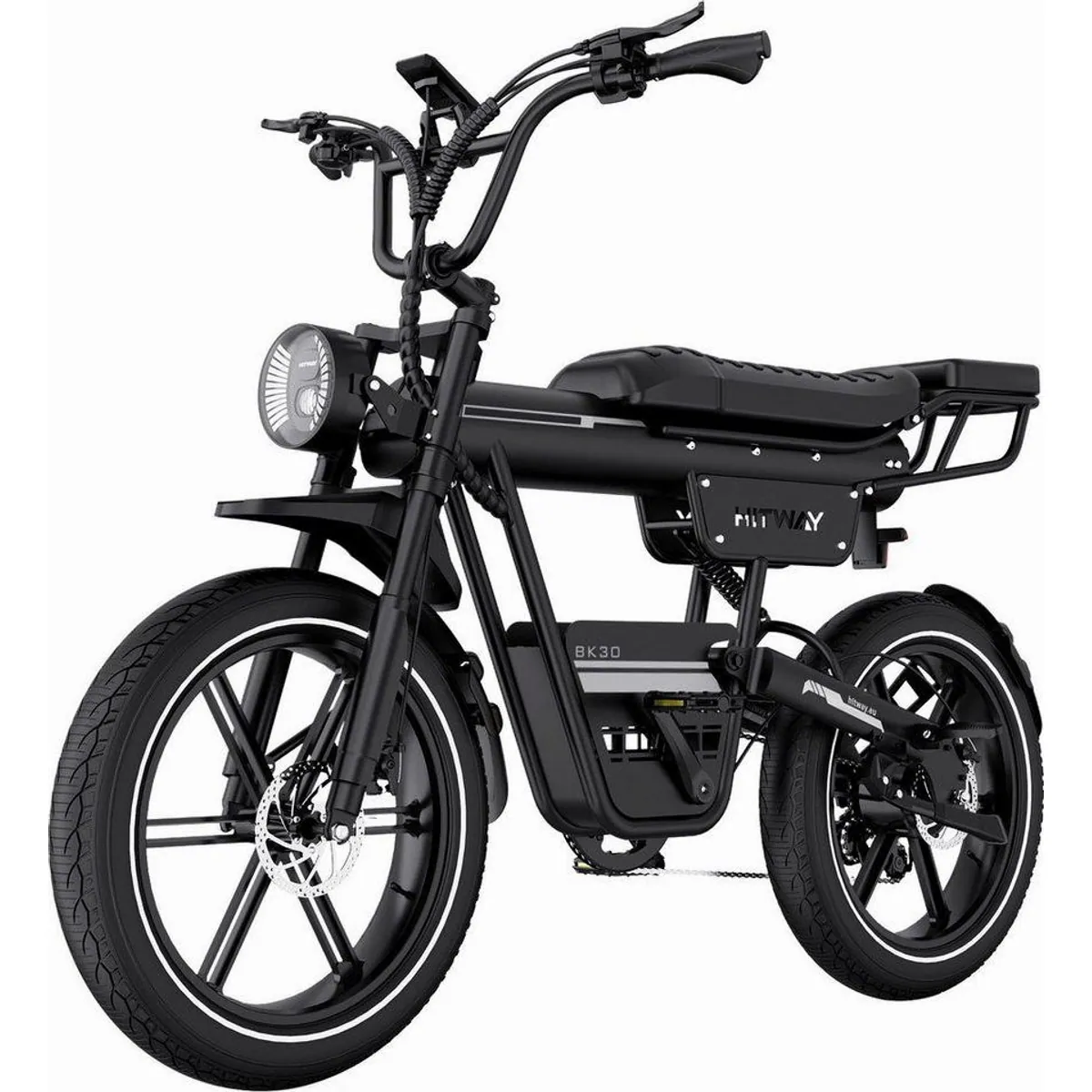 HITWAY E-Bike Mountainbike, 48V 23,4Ah Akku, 7-Gang Shimano, robuste 20 Zoll Reifen
