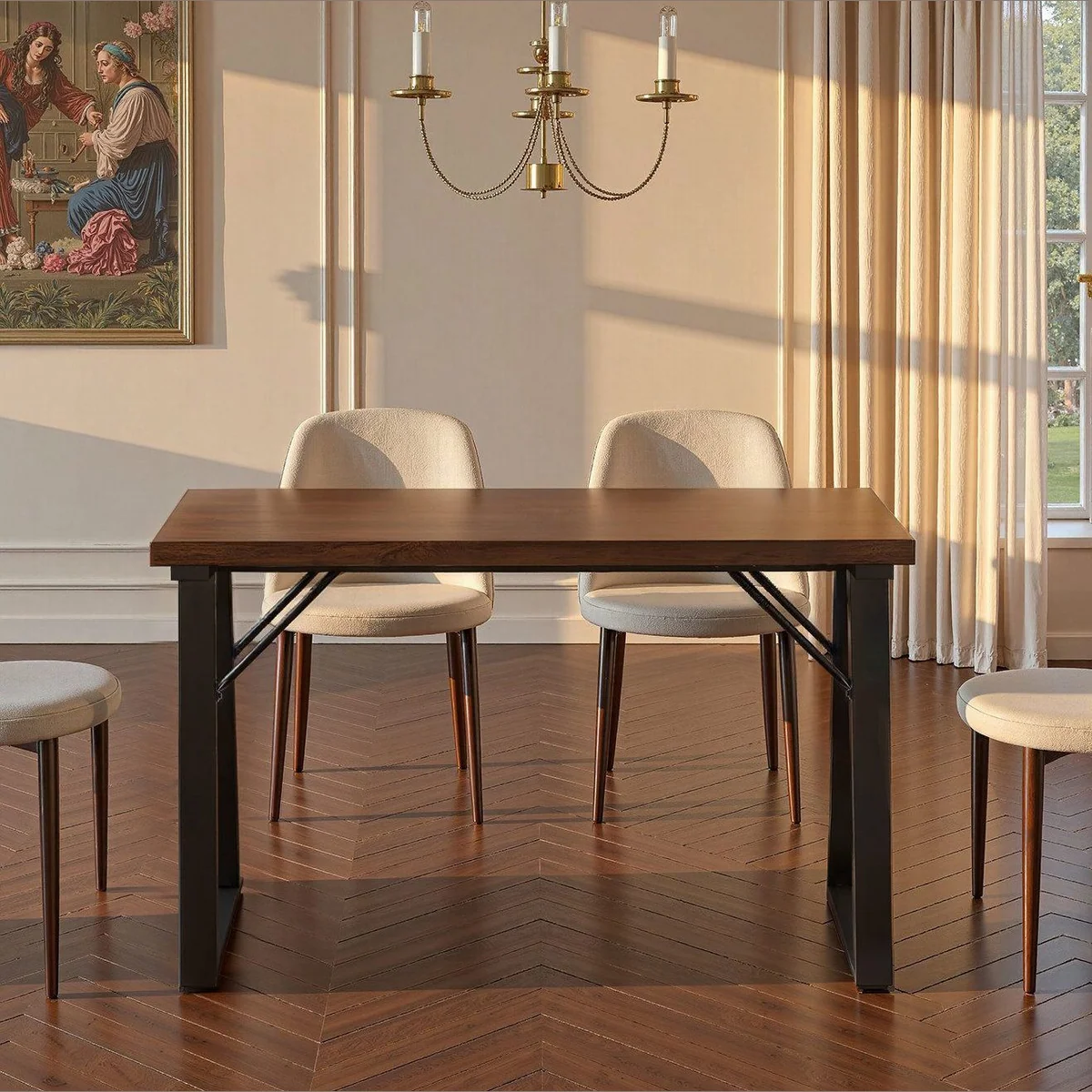 HOMAVO Z2 Esstisch, stabile MDF-Tischplatte, modernes Design 2