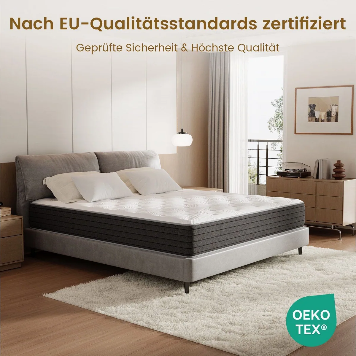 HOMAVO 7-Zonen Matratze, H3-Mittelfest, ergonomisches Design, 22 cm hoch 3
