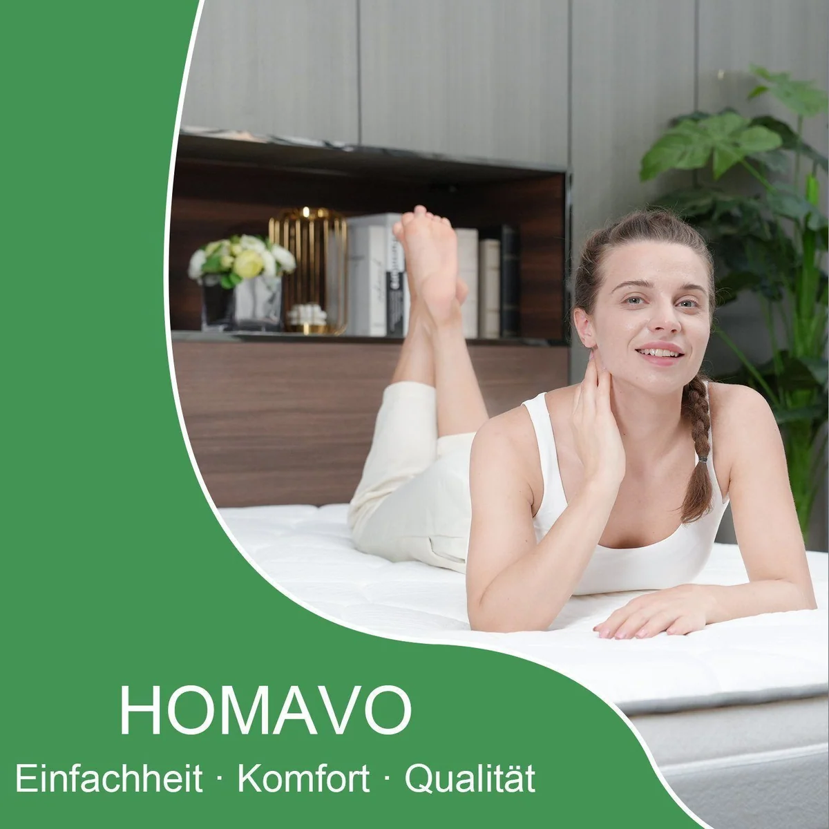 HOMAVO Taschenfederkernmatratze, 7 Zonen, Wendbar H3/H4, 25 cm hoch 2