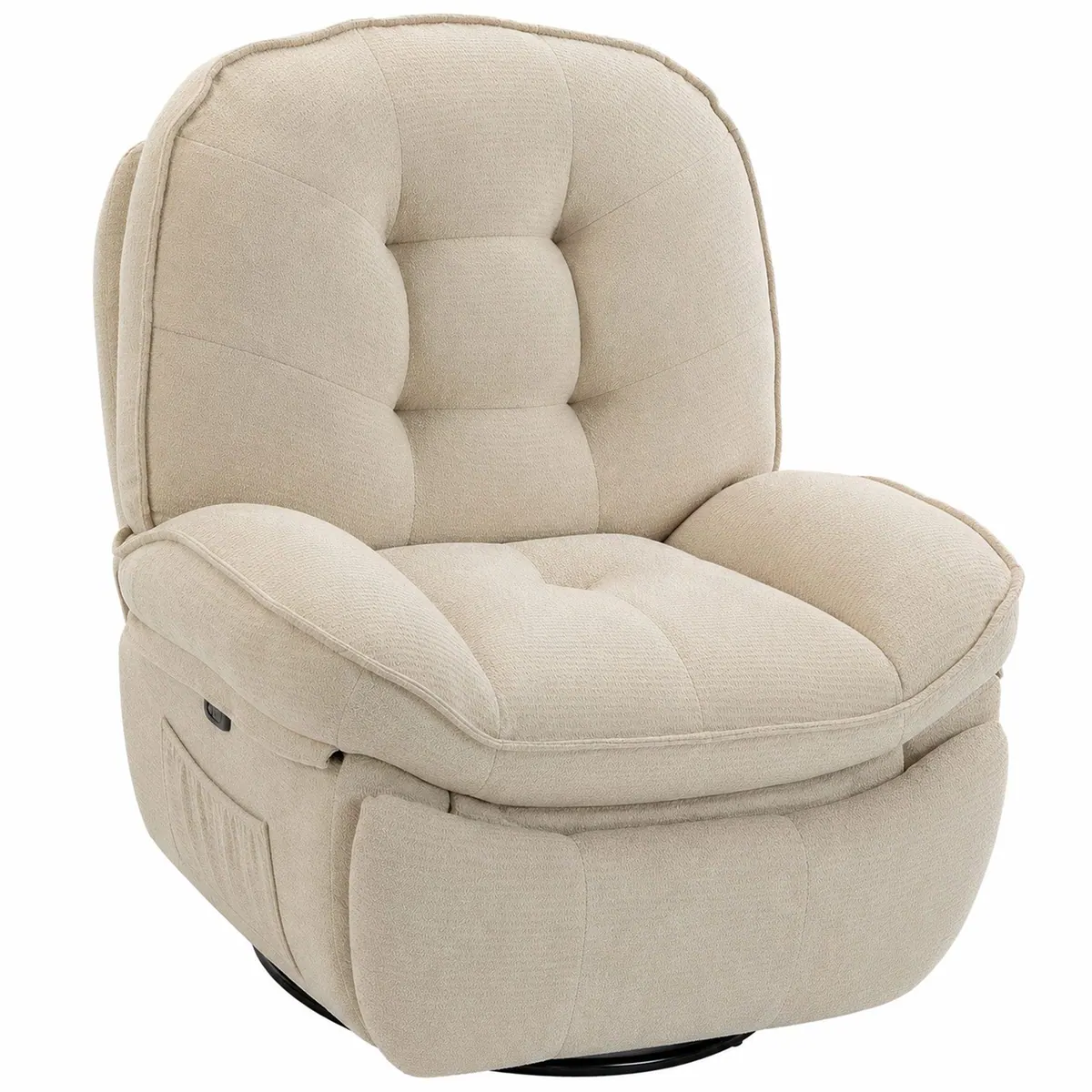 HOMCOM Relaxsessel Chenille-Sessel, 360° drehbar, wippend, bis 145° neigbar 2