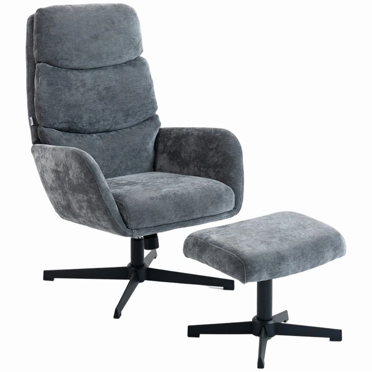 HOMCOM Relaxsessel mit Hocker, ergonomische Rückenlehne, Wippfunktion — optimaler Komfort für Ihr Zuhause 2
