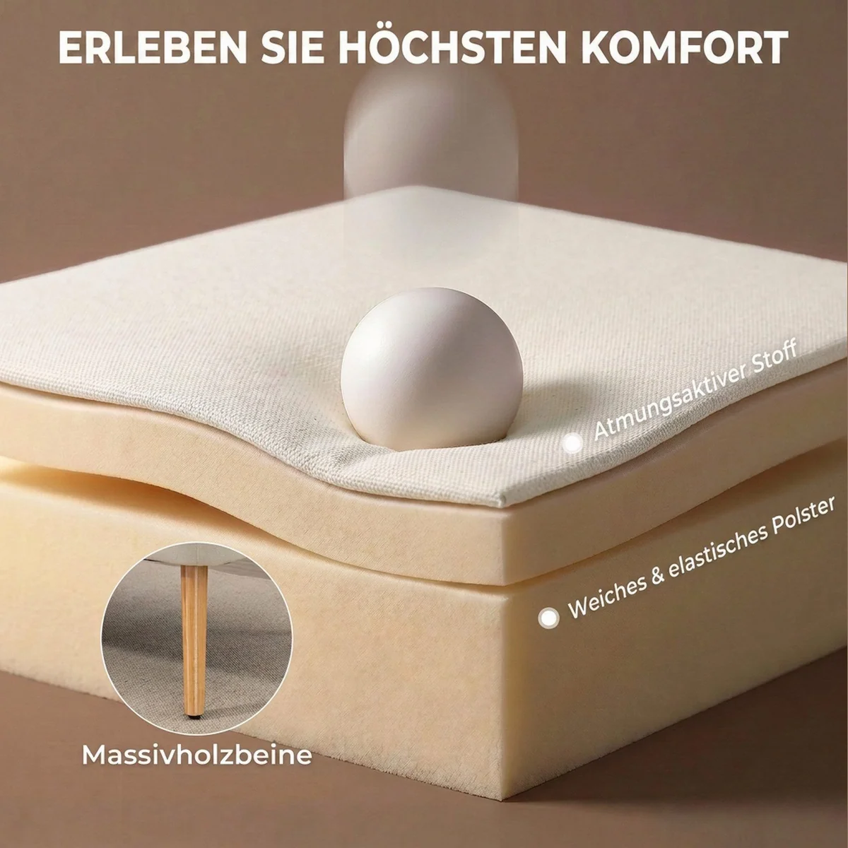 HOMCOM 2-Sitzer Loveseat, kompakt und komfortabel für Ihr Zuhause 5