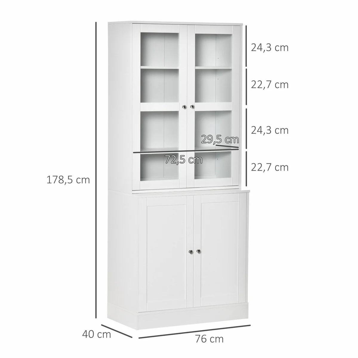 HOMCOM Bücherregal mit 6 Fächern, elegantes Design für jeden Raum 3