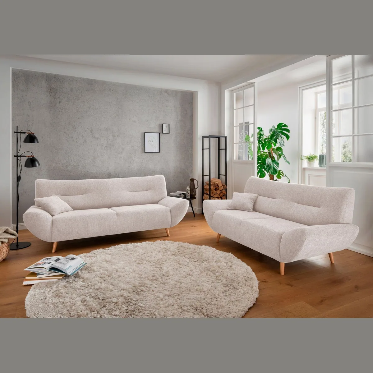 Home affaire Polstergarnitur Drago, modern und komfortabel, viele Farben wählbar