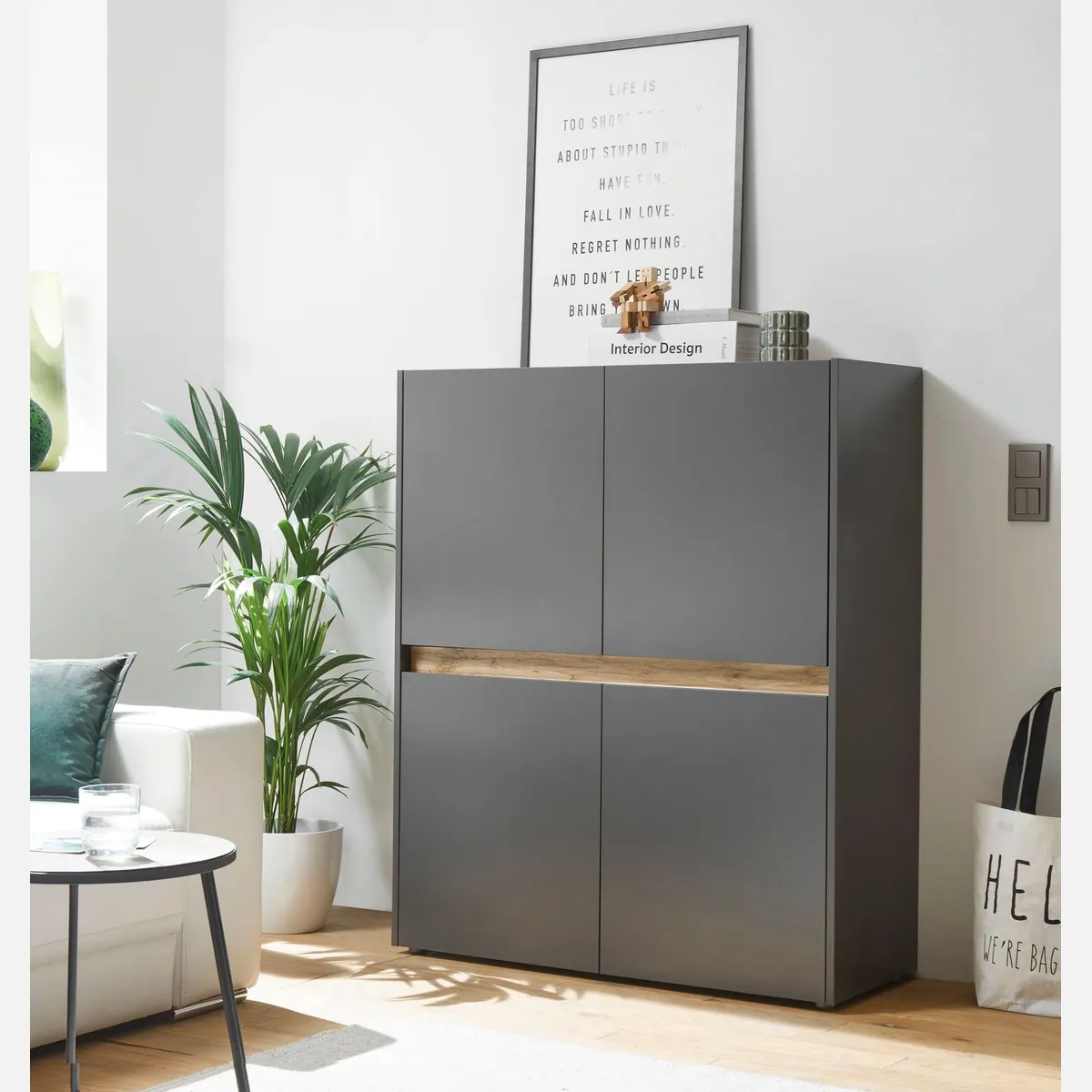 Home affaire Highboard City, moderner Stauraumschrank, zeitlos und vielseitig