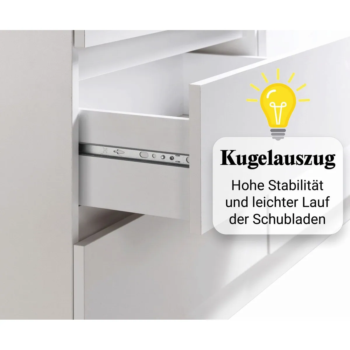 Home Collective Kommode 95 cm, 6 Schubladen, modernes Design, robuster Holzwerkstoff 5
