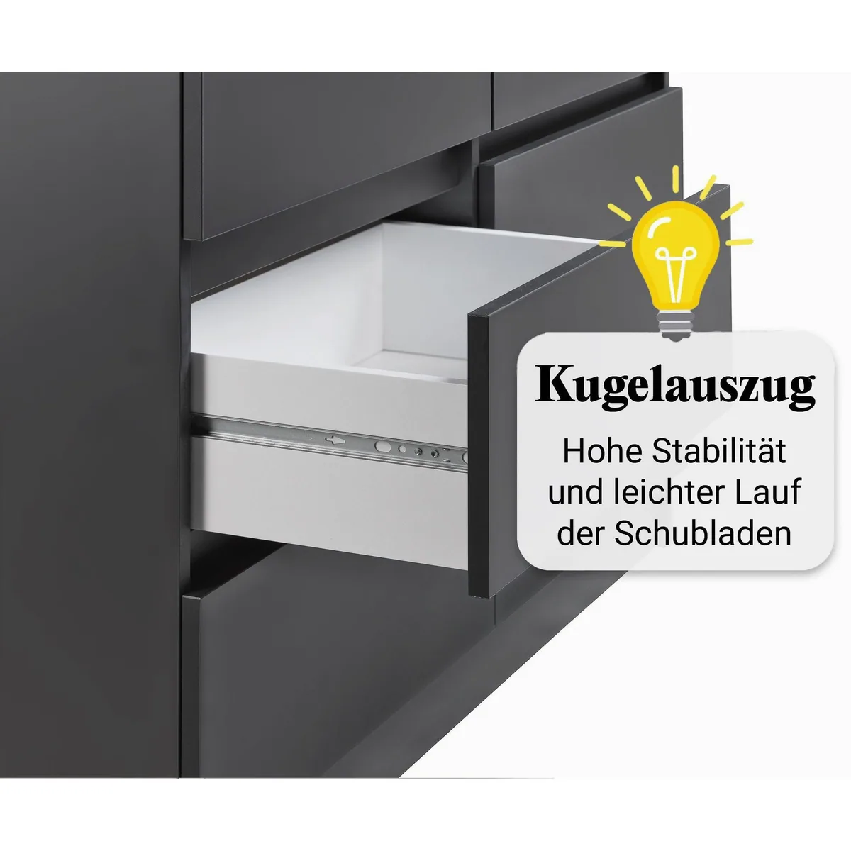 Home Collective Kommode 95 cm, 6 Schubladen, modernes Design — ideal für jeden Raum 5