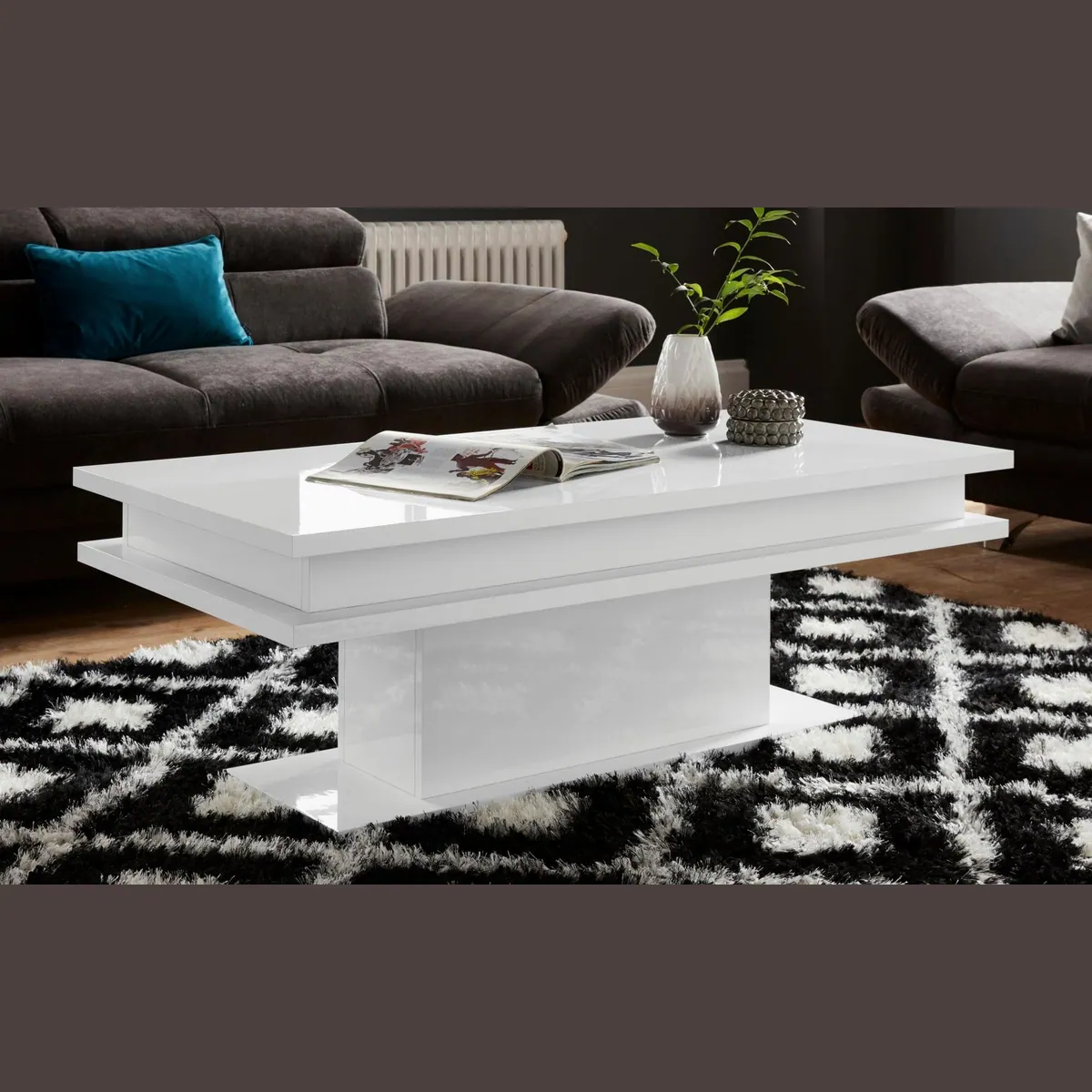 Home affaire Couchtisch LITTLE BIG, zeitloses Design, pflegeleichte Oberfläche, FSC-zertifiziert — 100 cm breit 2