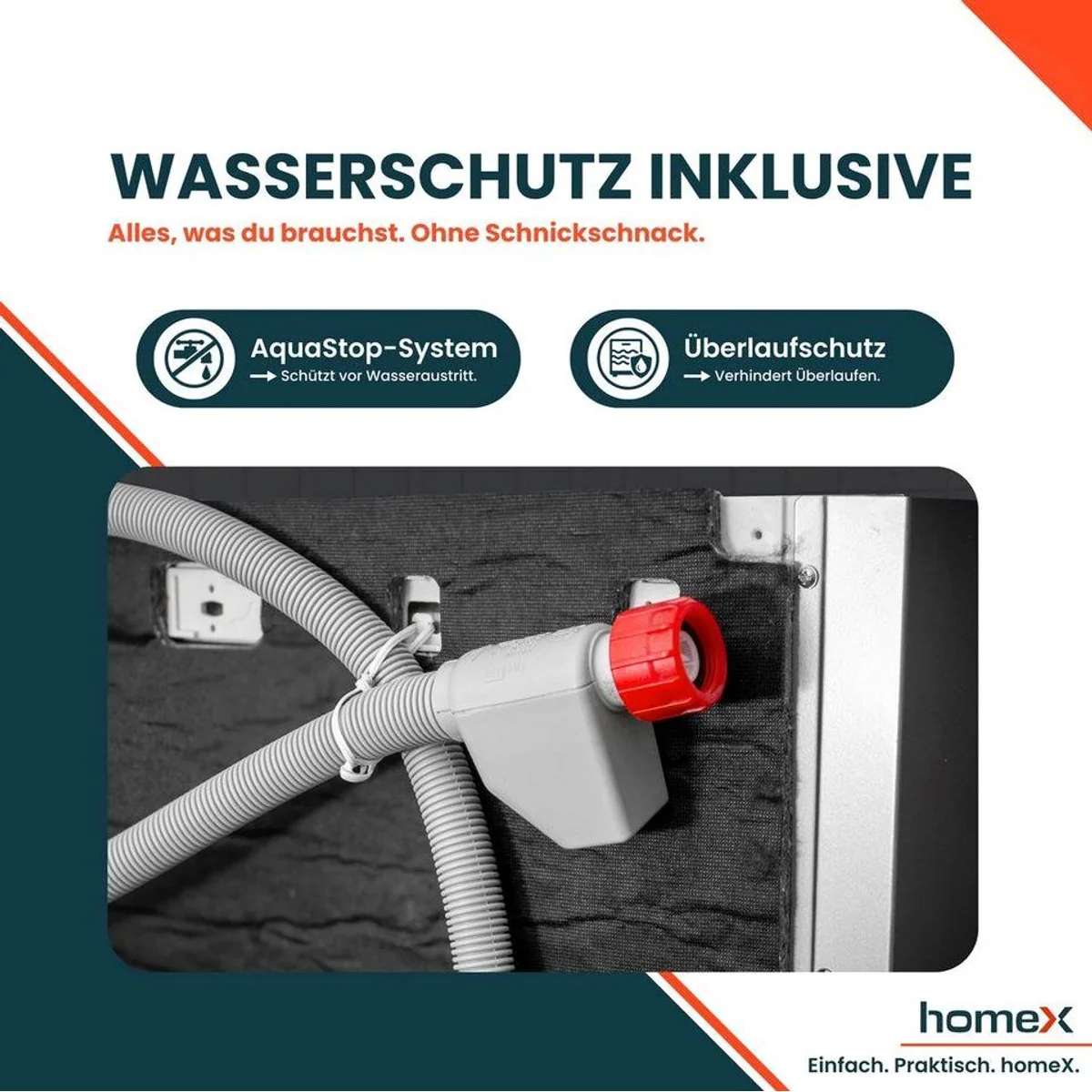 homeX DWFS601444C-S Geschirrspüler, 14 Maßgedecke, 7 Programme, leise 44 dB 3