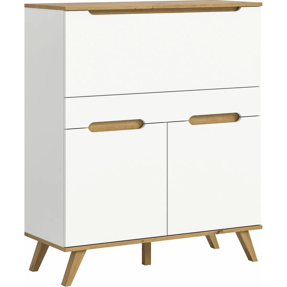 Home affaire Sekretär Alesund, skandinavisches Design, 2 Türen, 1 Schubkasten 2