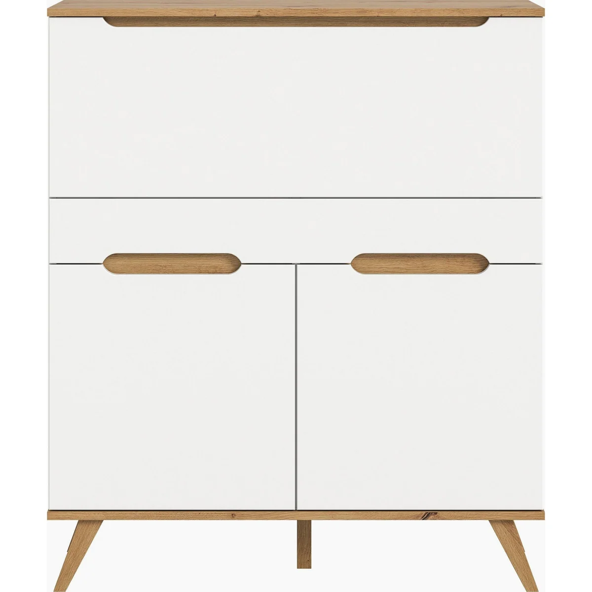 Home affaire Sekretär Alesund, skandinavisches Design, 2 Türen, 1 Schubkasten 3