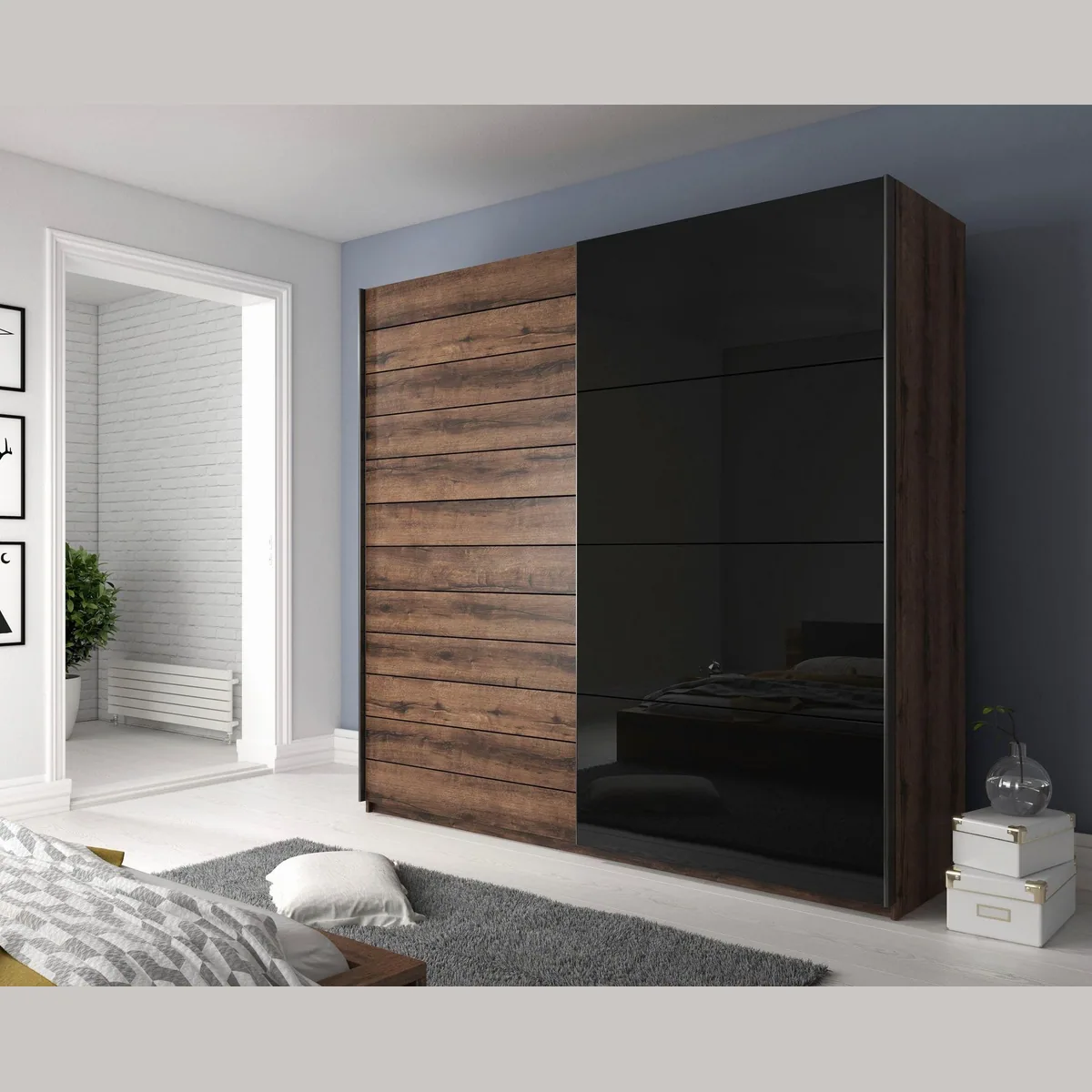 Home affaire Schwebetürenschrank Galaxy, modernes Design und durchdachtes Stauraumkonzept — 200, 220 oder 270 cm breit 2