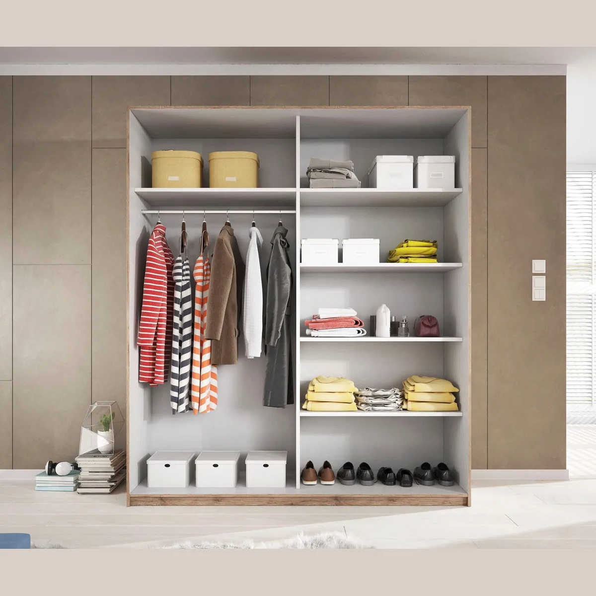 Home affaire Schwebetürenschrank Galaxy, modernes Design und durchdachtes Stauraumkonzept — 200, 220 oder 270 cm breit 4