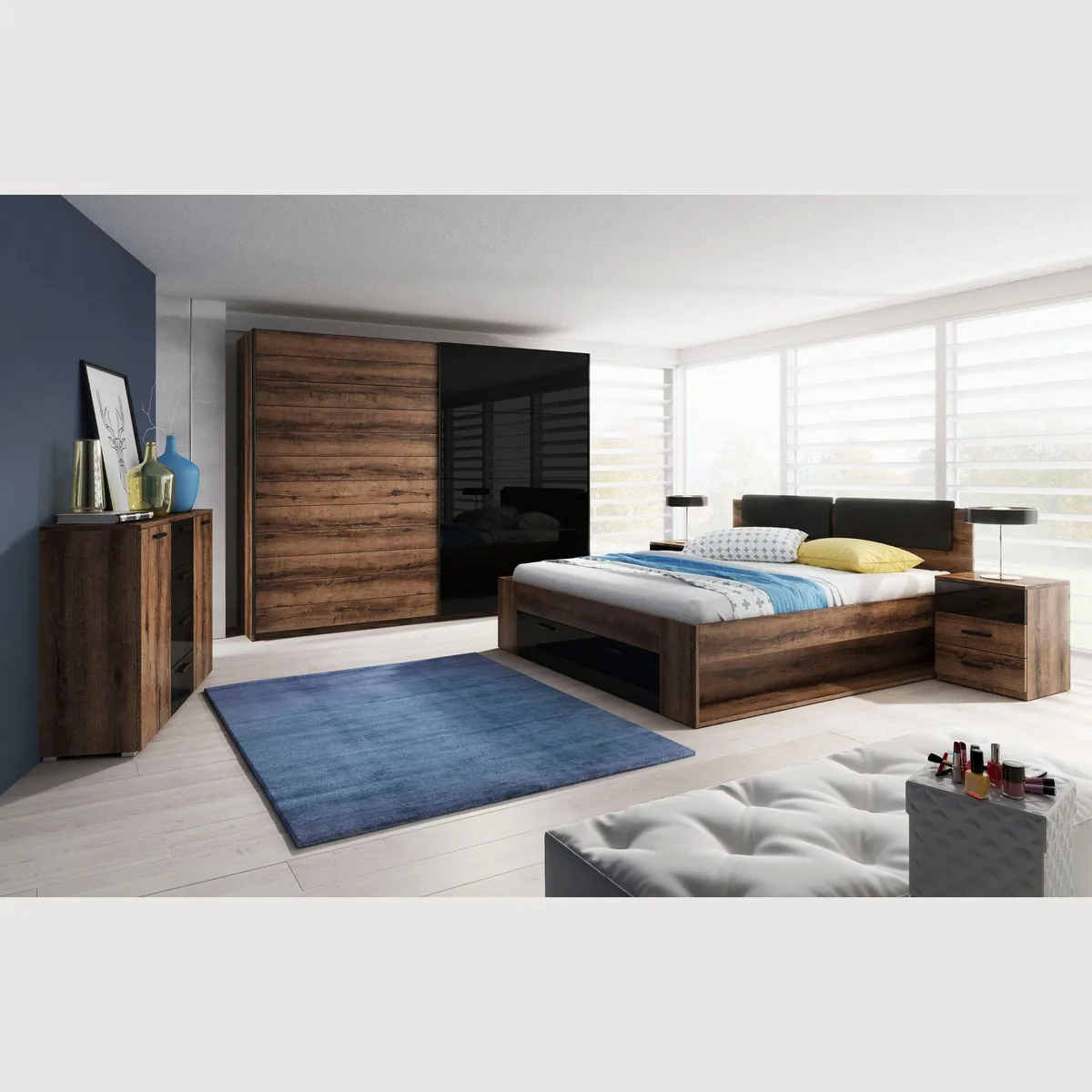 Home affaire Schwebetürenschrank Galaxy, modernes Design und durchdachtes Stauraumkonzept — 200, 220 oder 270 cm breit 5