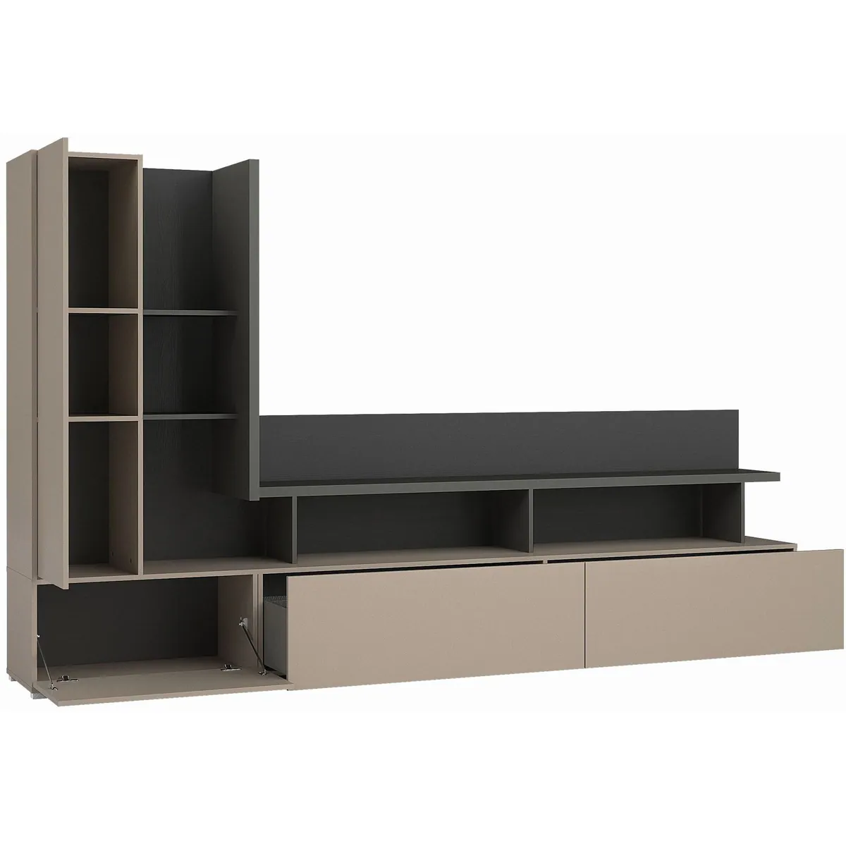 Home affaire Wohnwand Serio, modernes Design, großzügiger Stauraum, vielseitig kombinierbar 3