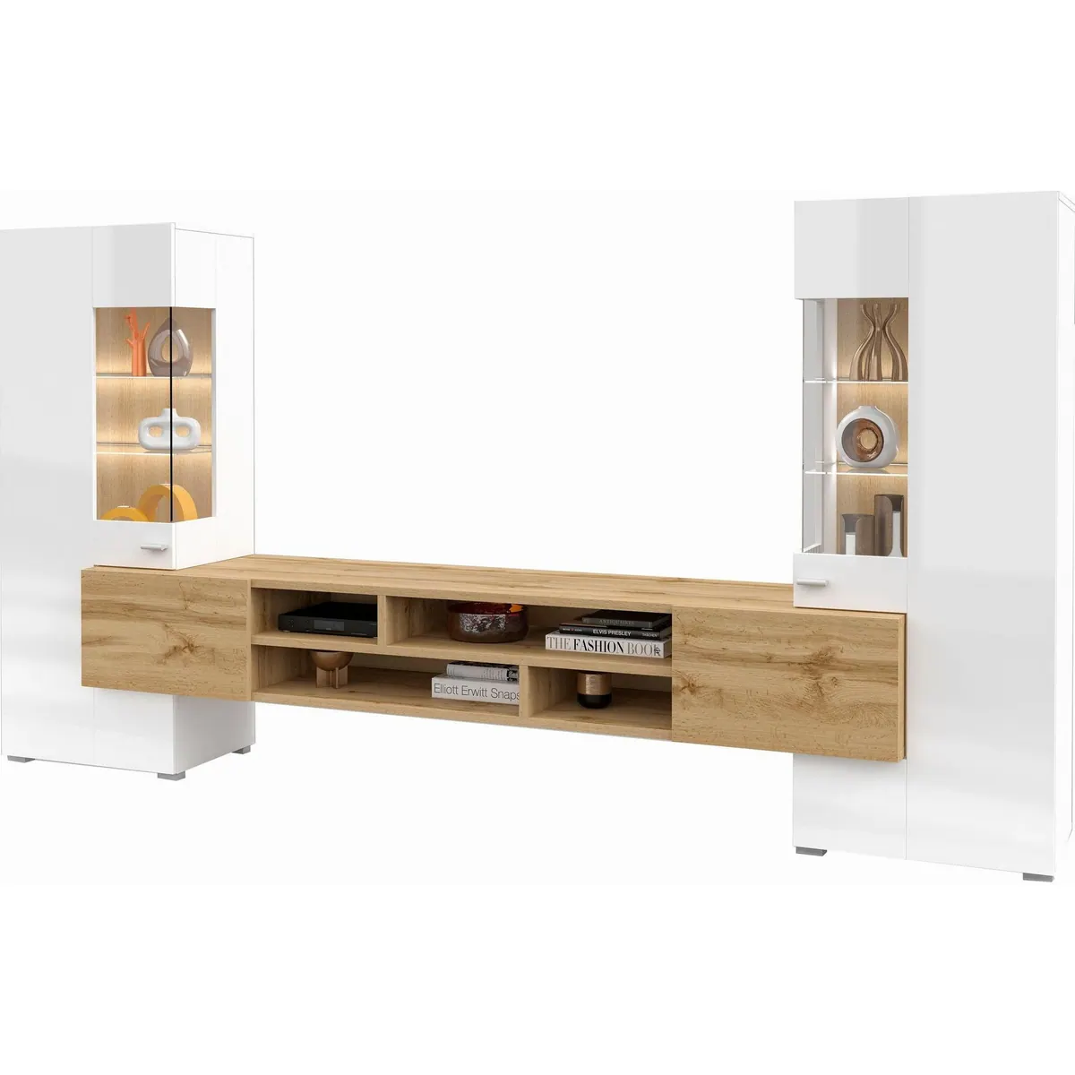 Home affaire Wohnwand Coby, 270 cm Breite, stilvolles Design & viel Stauraum