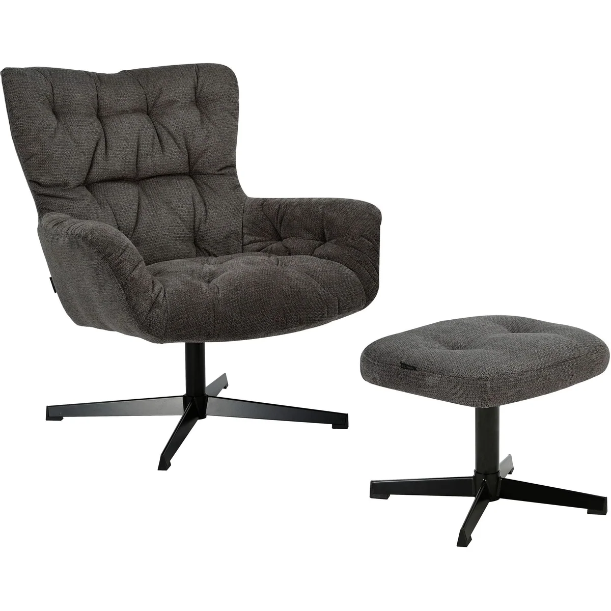 Home affaire Drehsessel VERGAS mit Hocker, 360-Grad-Drehfunktion, modernes Design 2