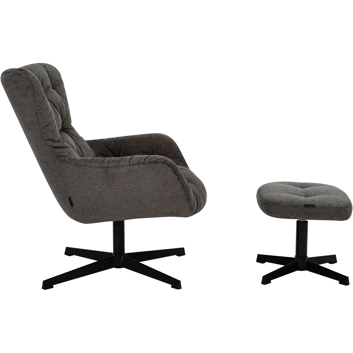 Home affaire Drehsessel VERGAS mit Hocker, 360-Grad-Drehfunktion, modernes Design 4