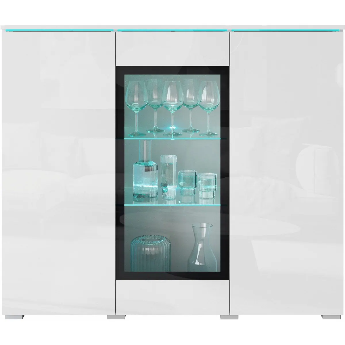 Vera Highboard, modernes Design, 4 Türen, 9 Fächer 4