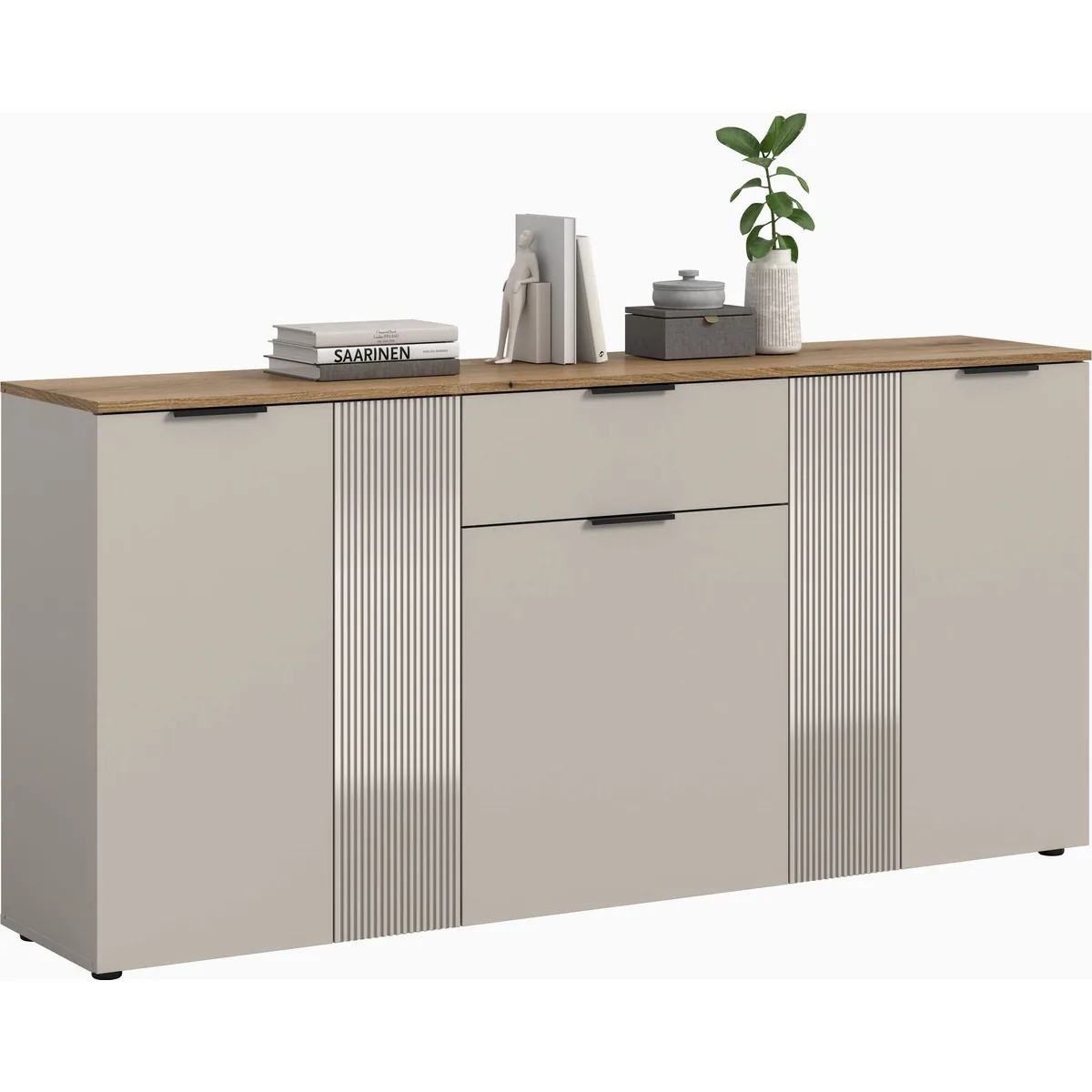 Home affaire EDIL Sideboard, modernes Design, viel Stauraum — 2 Türen, 4 Schubkästen, 140 cm breit