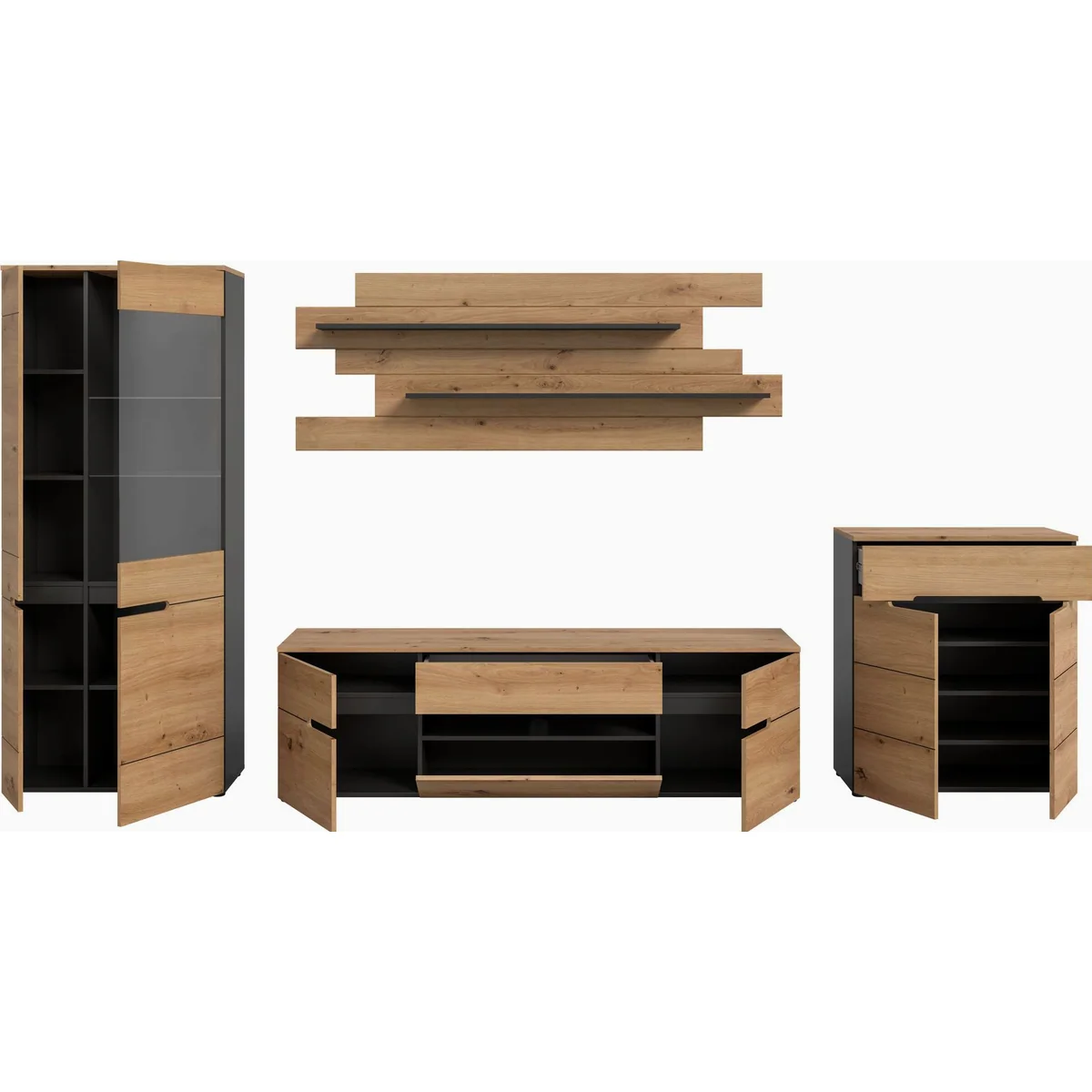 Home affaire Wohnwand REHAT, 4-teilig, individuell gestaltbar 4