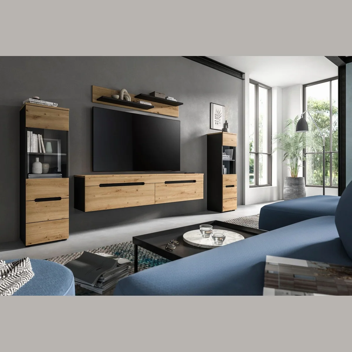 Home affaire Wohnwand REHAT, vielseitig nutzbar, elegantes Design, 4-teilig 2