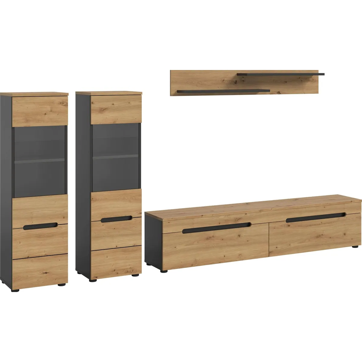 Home affaire Wohnwand REHAT, vielseitig nutzbar, elegantes Design, 4-teilig 4