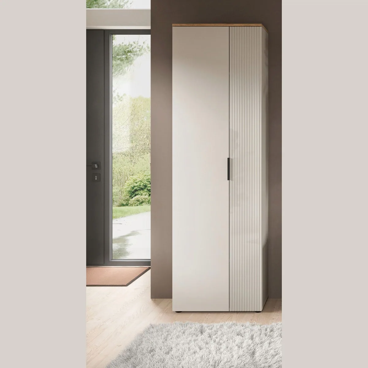 Home affaire EDIL Garderobenschrank, 190 cm hoch, 2 Türen, 5 Böden — Platz für 18 Paar Schuhe 2