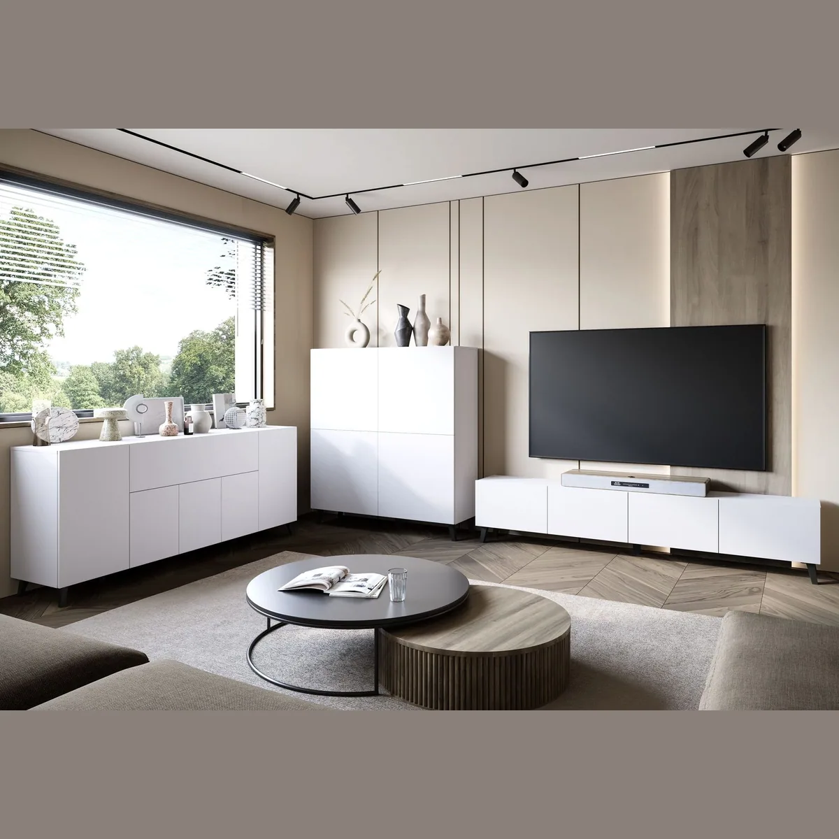 Home affaire Highboard Phuket II, stilvolle Hochkommode, 4 Türen, 8 Fächer, 120 cm breit 4