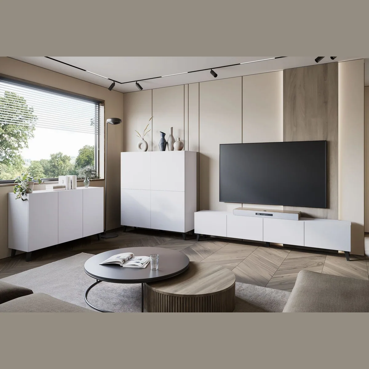 Home affaire Highboard Phuket II, stilvolle Hochkommode, 4 Türen, 8 Fächer, 120 cm breit 5