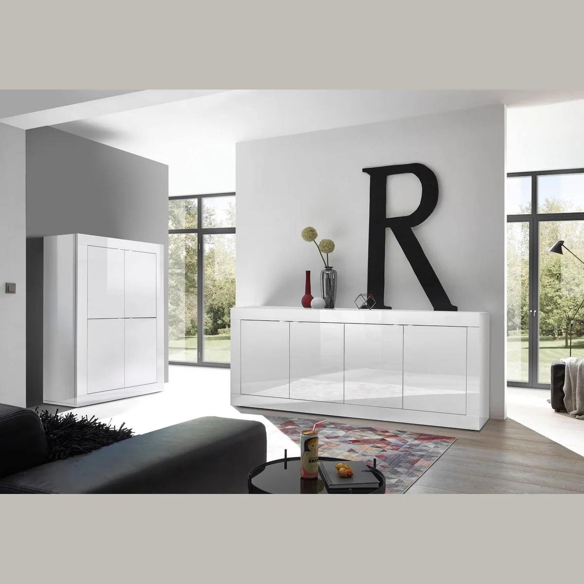 Home affaire Highboard Basic, modernes Design, viel Stauraum, FSC-zertifiziert — 162 cm hoch, 102 cm breit 4