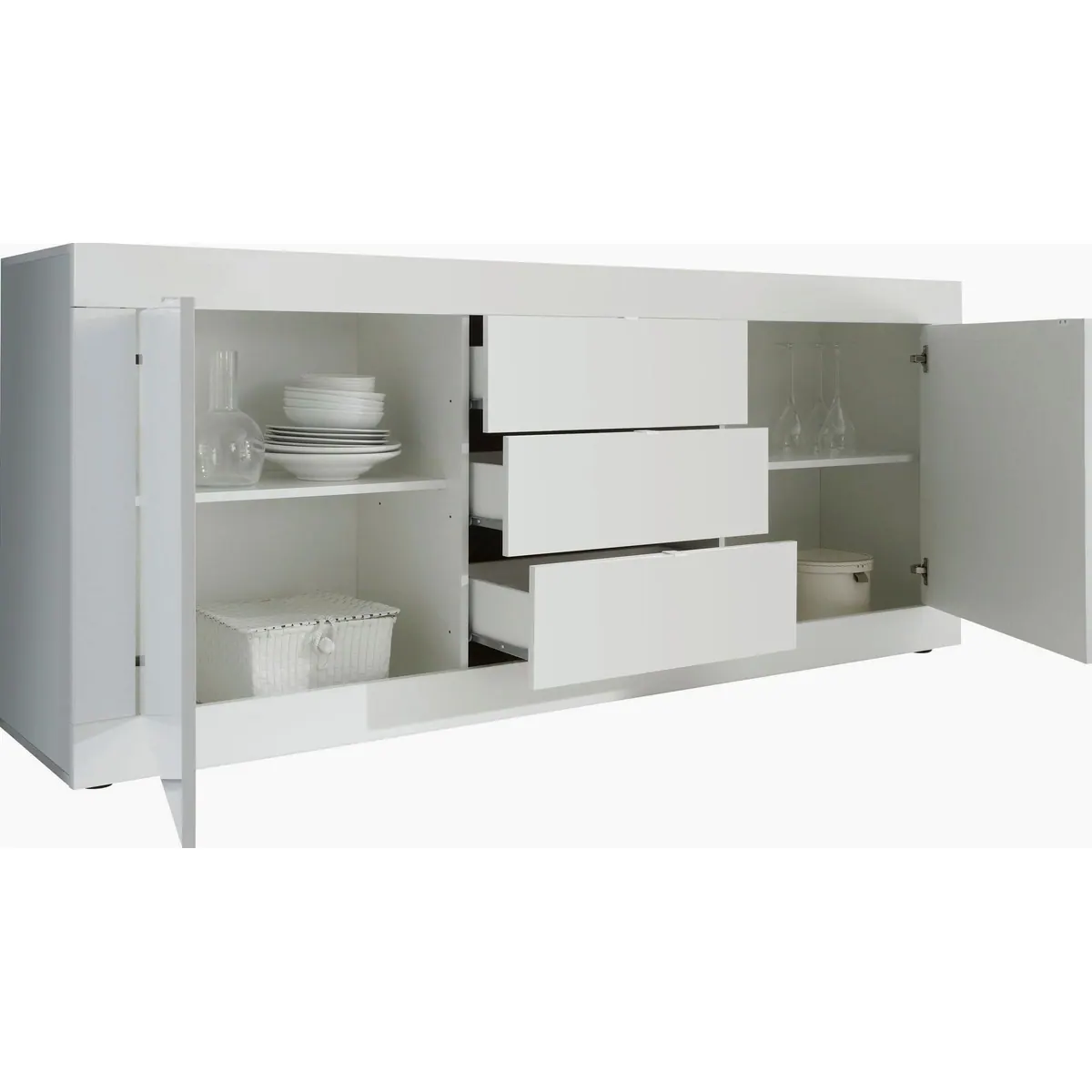 Home affaire Sideboard Basic, 210 cm breit, 2 Türen, 3 Schubkästen 4
