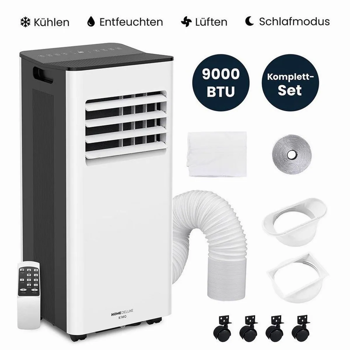 HOME DELUXE KIMO Mobile Klimaanlage, 3-in-1-Funktion, WiFi-Steuerung, leise & effizient