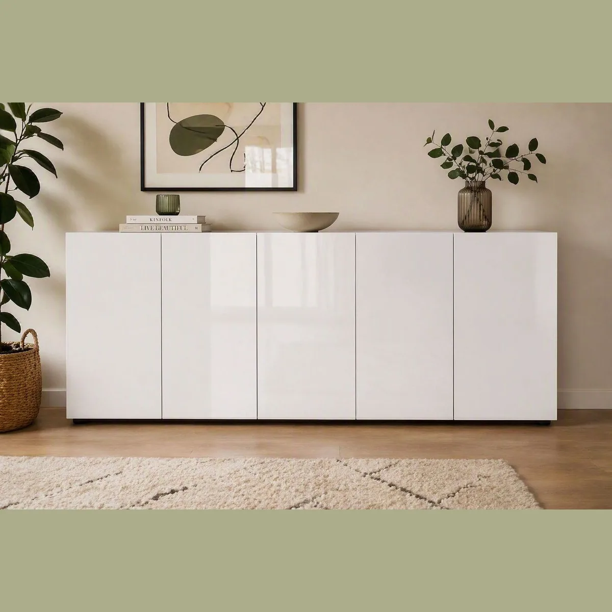 Home affaire Sideboard MISTER, modernes Design, Hochglanzfronten, flexibler Stauraum